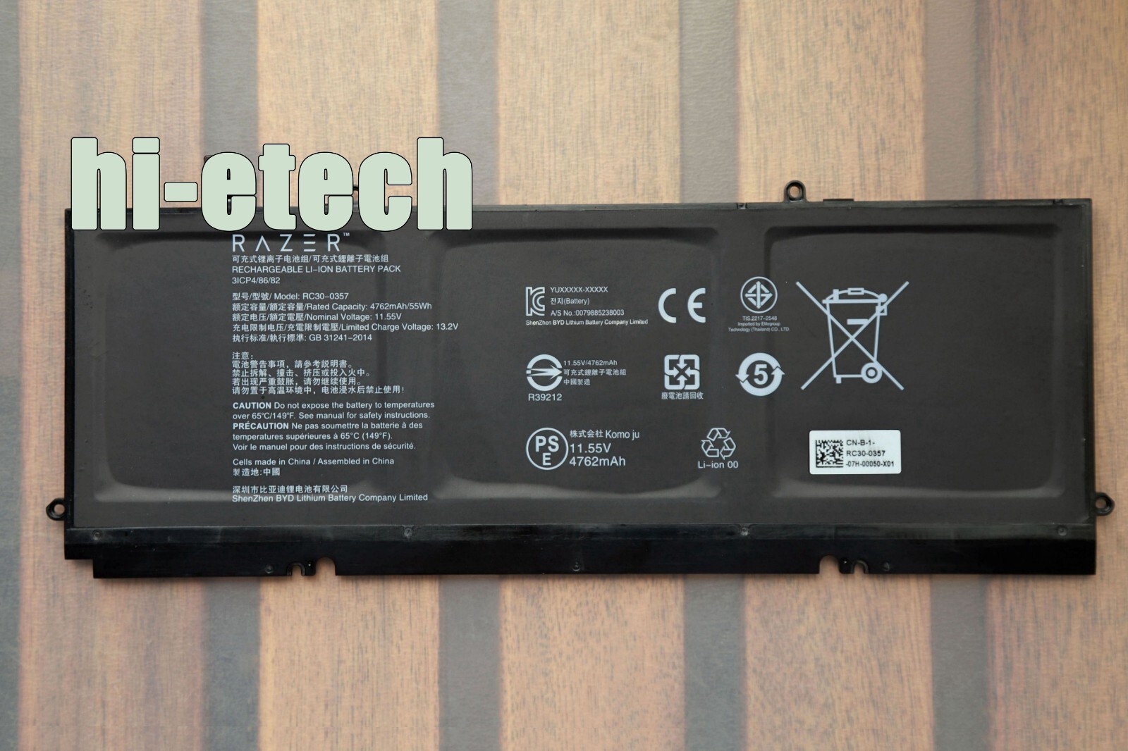 New Genuine RC30-0357 Battery for Razer Book 13 UHD Touch 2020 55Wh RZ09-0357