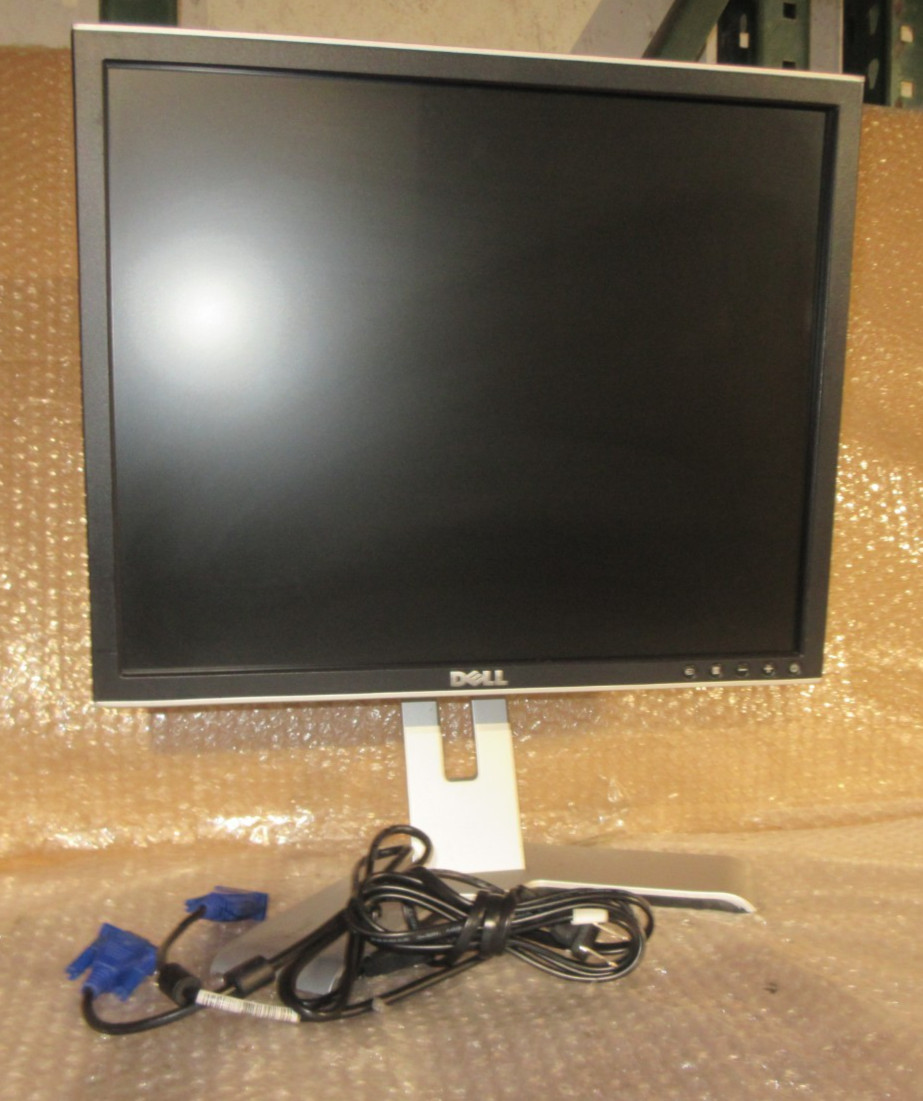 Dell  19" LCD Monitor with POWER ,VGA CORD-SILVER/BLACK