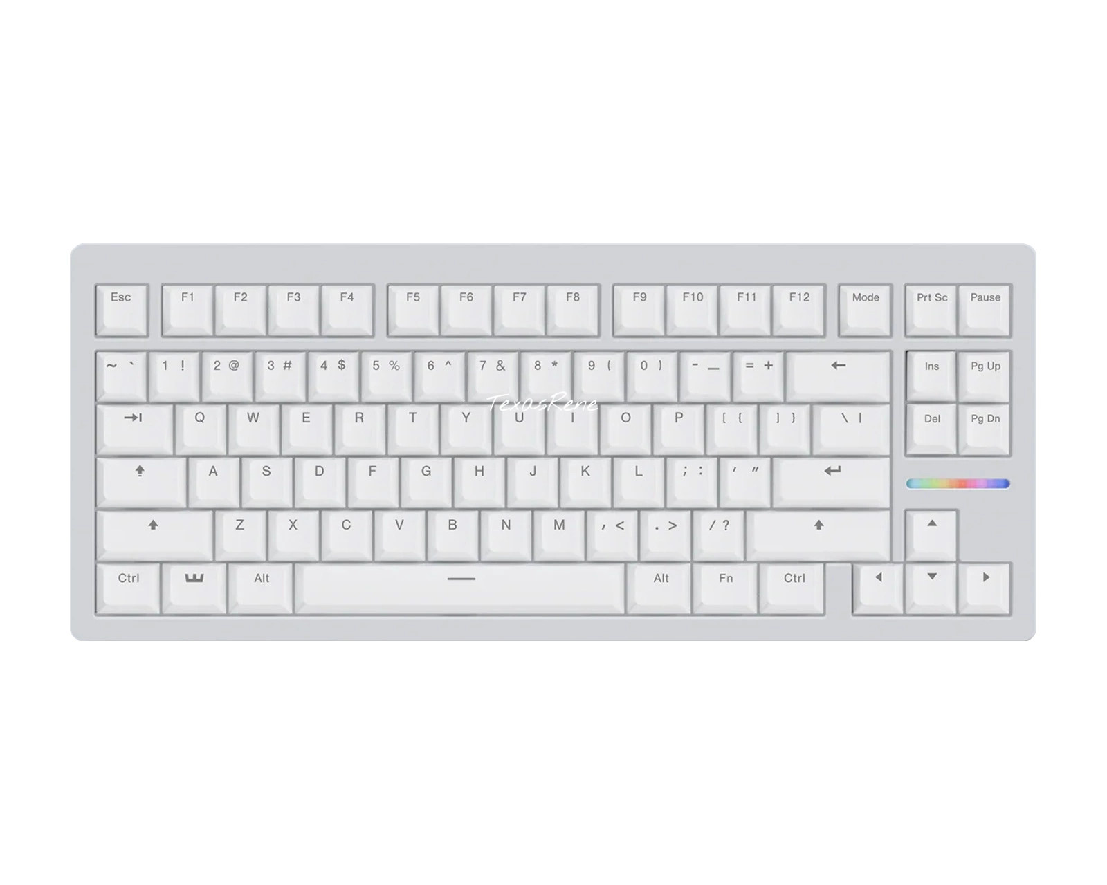 Wooting 80HE ANSI White Zinc Alloy Gaming Keyboard