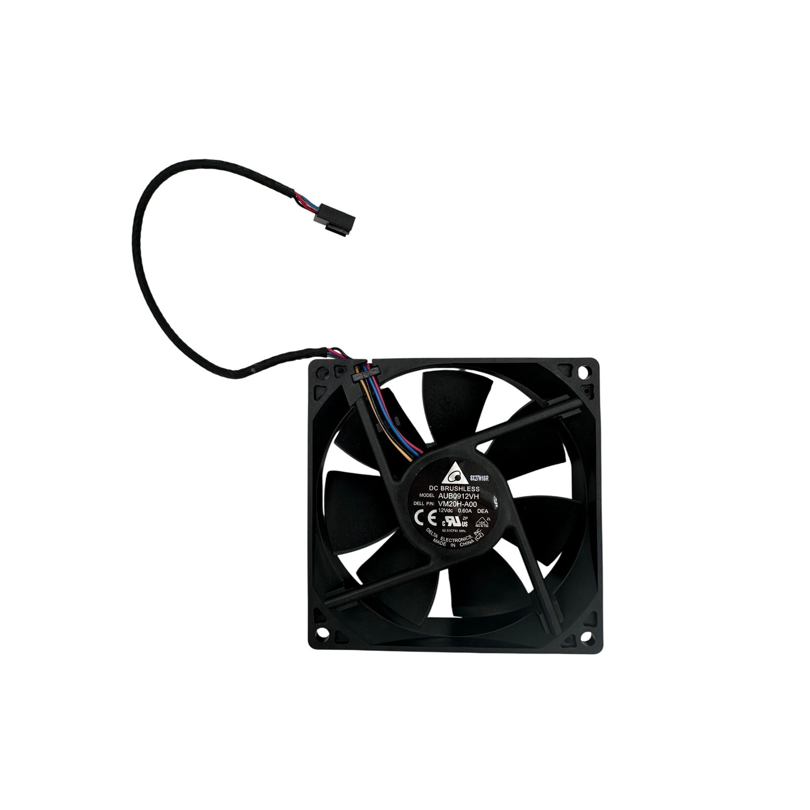 Delta AUB0912VH DC Brushless Case Fan Dell VM20H-A00 12V 0.60A Black Excellent