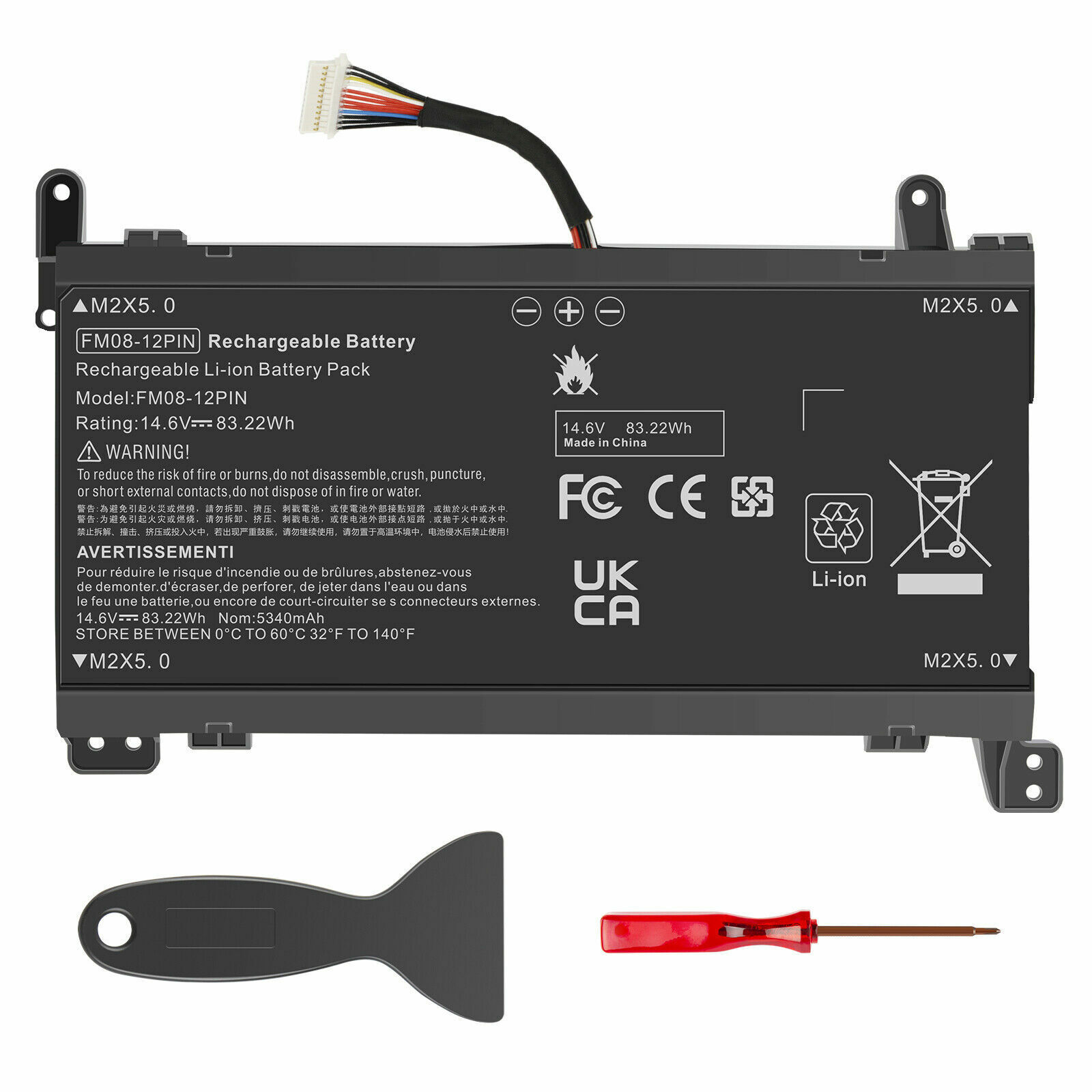 FM08 battery For HP Omen 17 2017 17-AN013TX 17-AN014TX 17-AN014NG 12pin/16pin