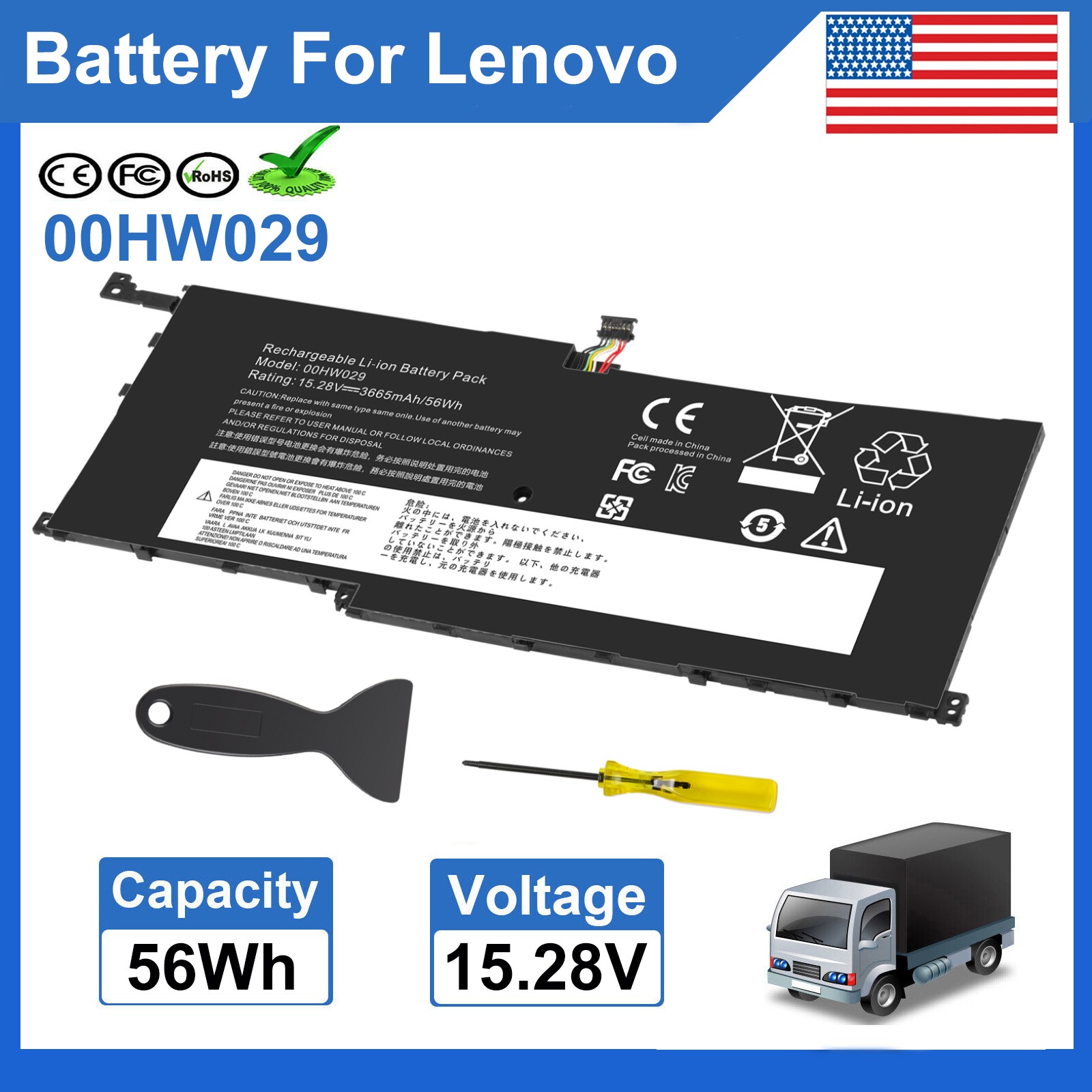 00HW028 Battery For Lenovo Thinkpad X1 Carbon 4th Gen 2016 00HW029 SB10F46466 US