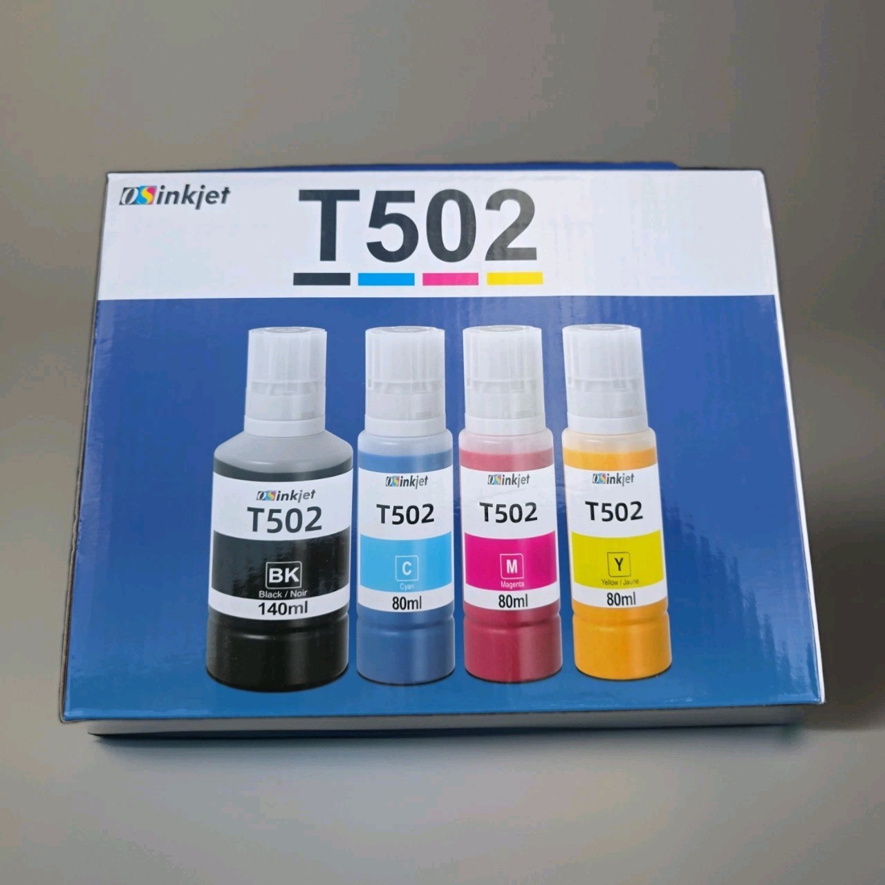 5 pack T502 Ink Refill Bottles For Epson 502 EcoTank, Supertank Printers
