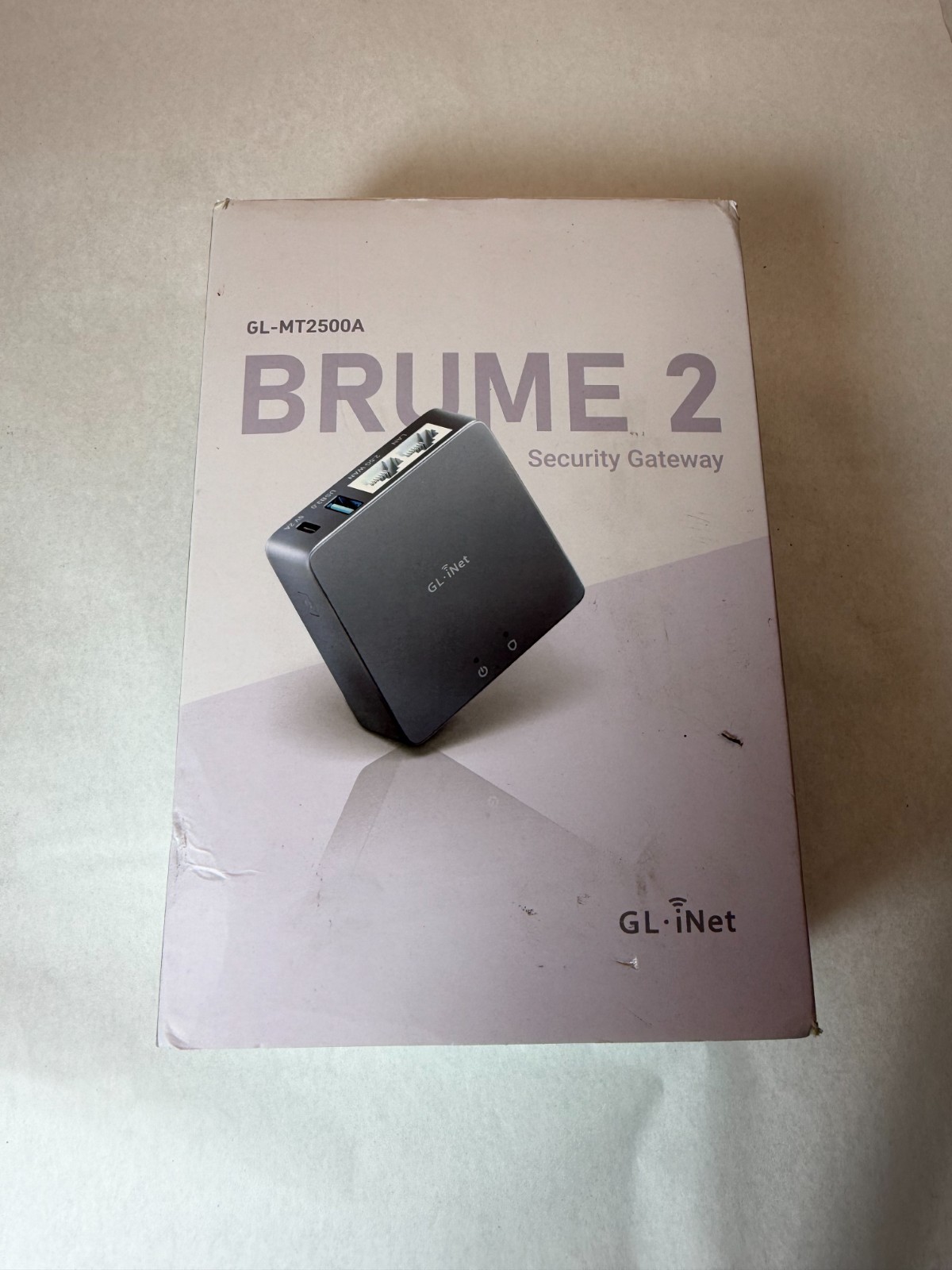 GL.iNet Brume 2 (GL-MT2500A) VPN Security Gateway - As Is