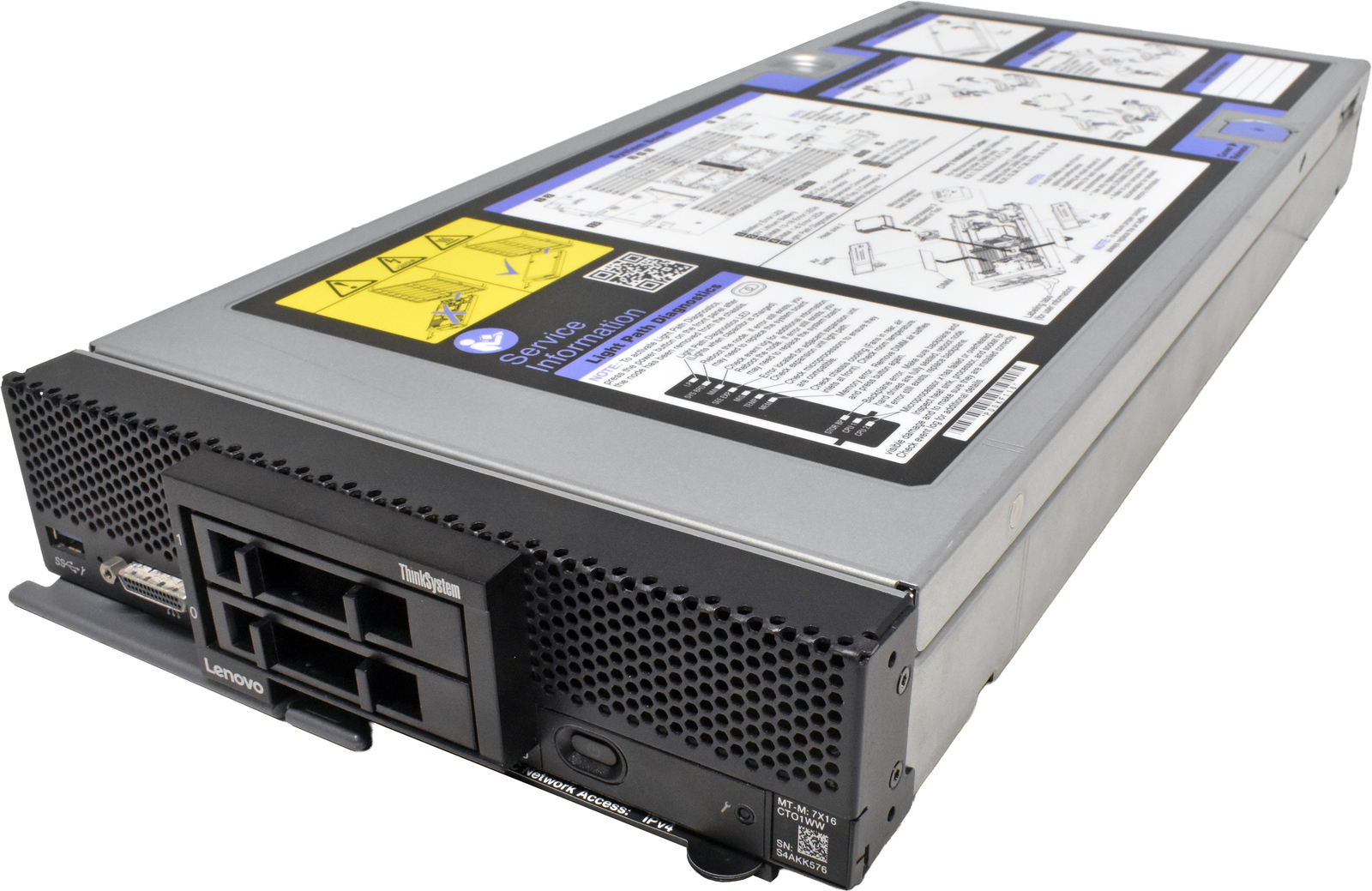 Lenovo ThinkSystem SN550 Blade 7X16 01KP356 +Heatsink +Caddys