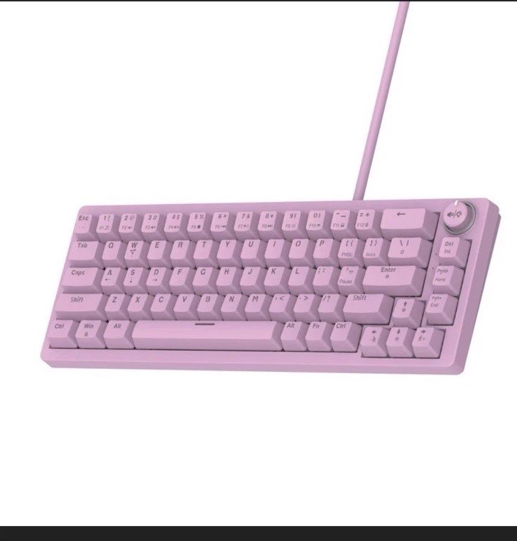 North Base Computer Keyboard - Blue:Compact Mechanical USB-A  Pink