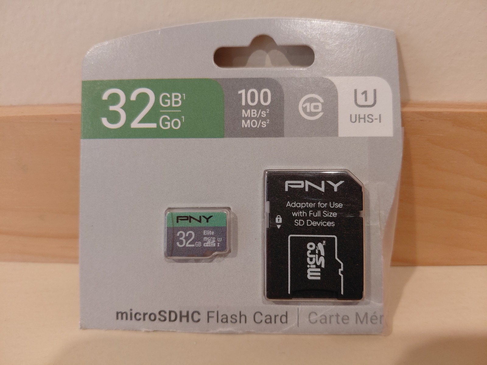 (Open Box) PNY Elite 32 GB microSDHC Flash Card in Original Packaging,  100 MB/s