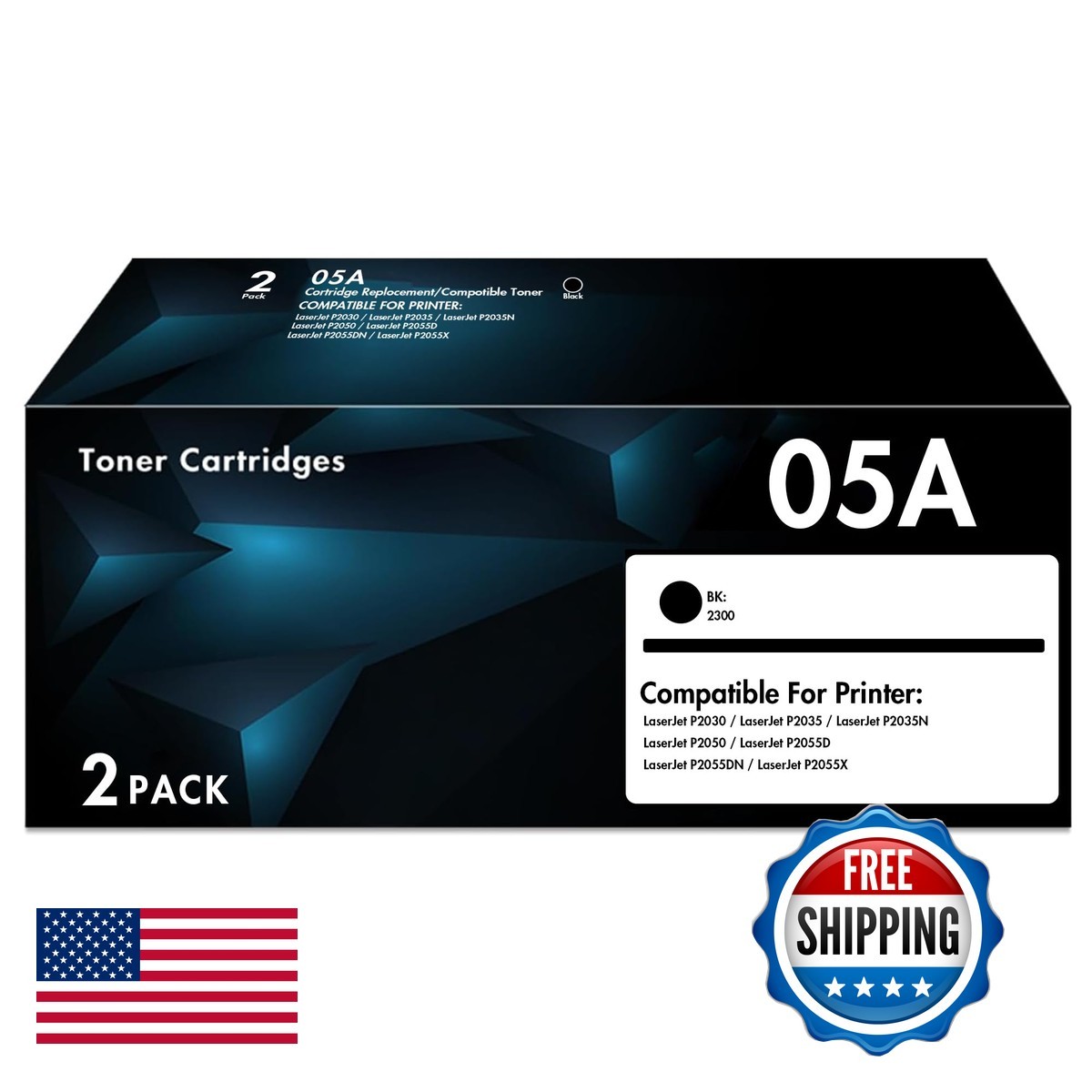 VIPSIM 05A CE505A Replacement Toner Cartridge for HP 05A CE505A