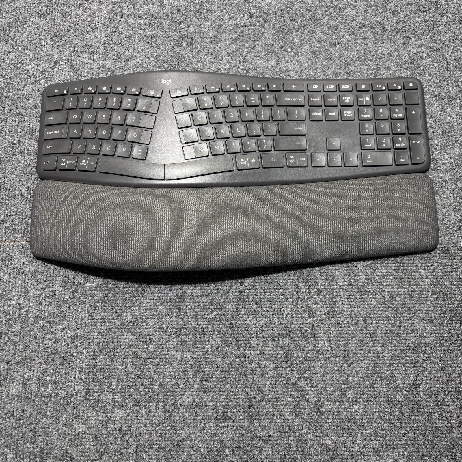 Logitech Ergo K860 Keyboard No Dongle Tested Works Bluetooth No Battery Cover