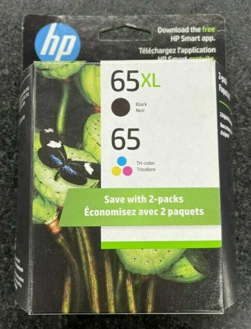 Hp 65XL Black/65 Tri-Color Ink Cartridge Brand New Exp April/25