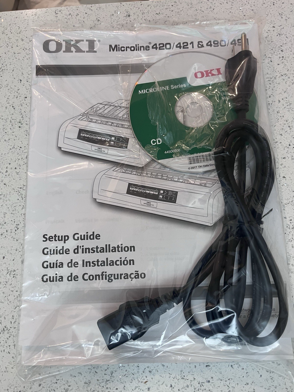 OKIDATA OKI Microline 420 Dot Matrix Printer Manual CD and Power Cable New