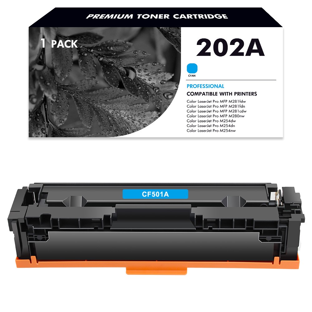 1PK CF501A Cyan Toner for HP 202A LaserJet Pro M254 M254dn M254dw M254nw M281