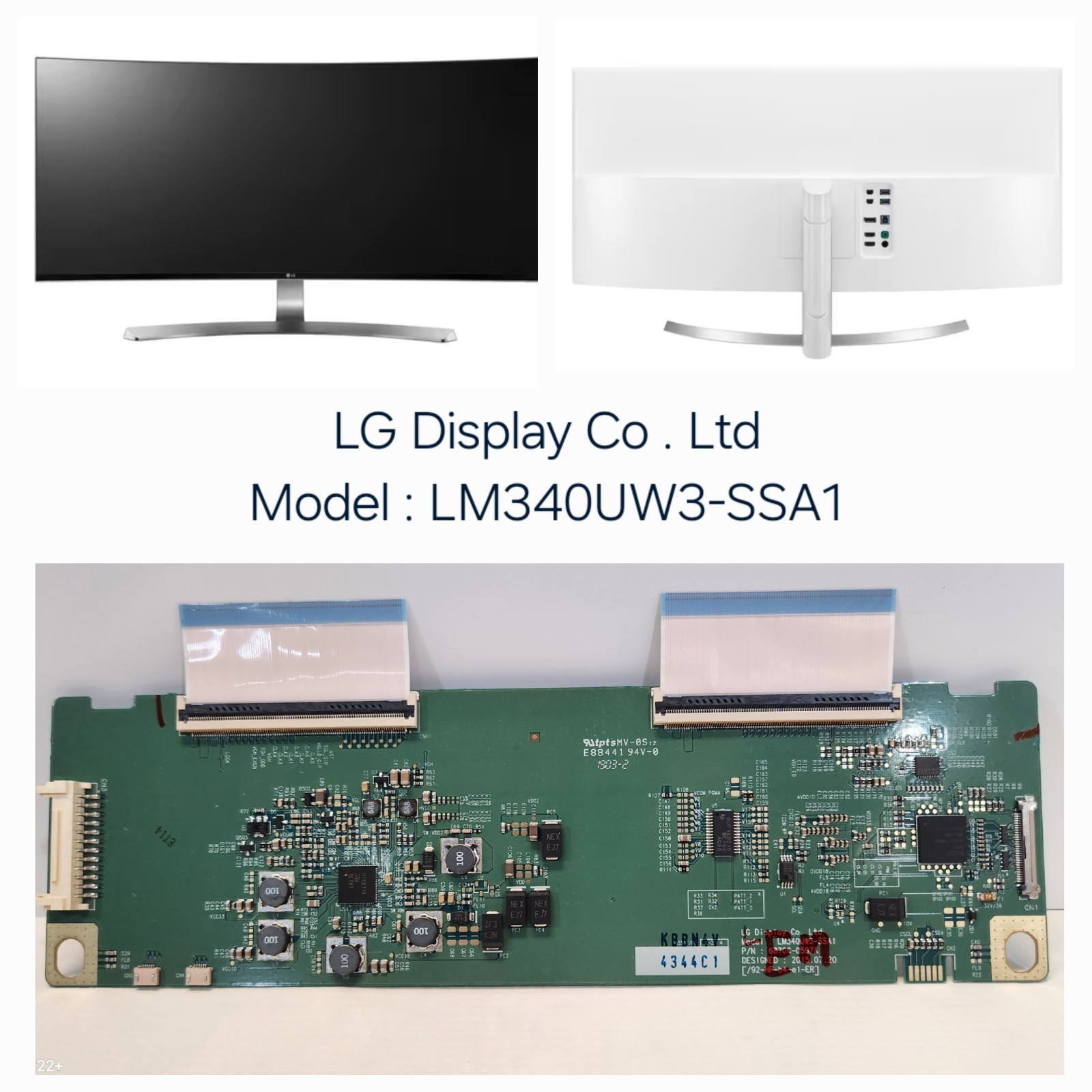 Genuine LG Curved UltraWid QHD IPS 34" Monitor Replacement T-Con Board Part 