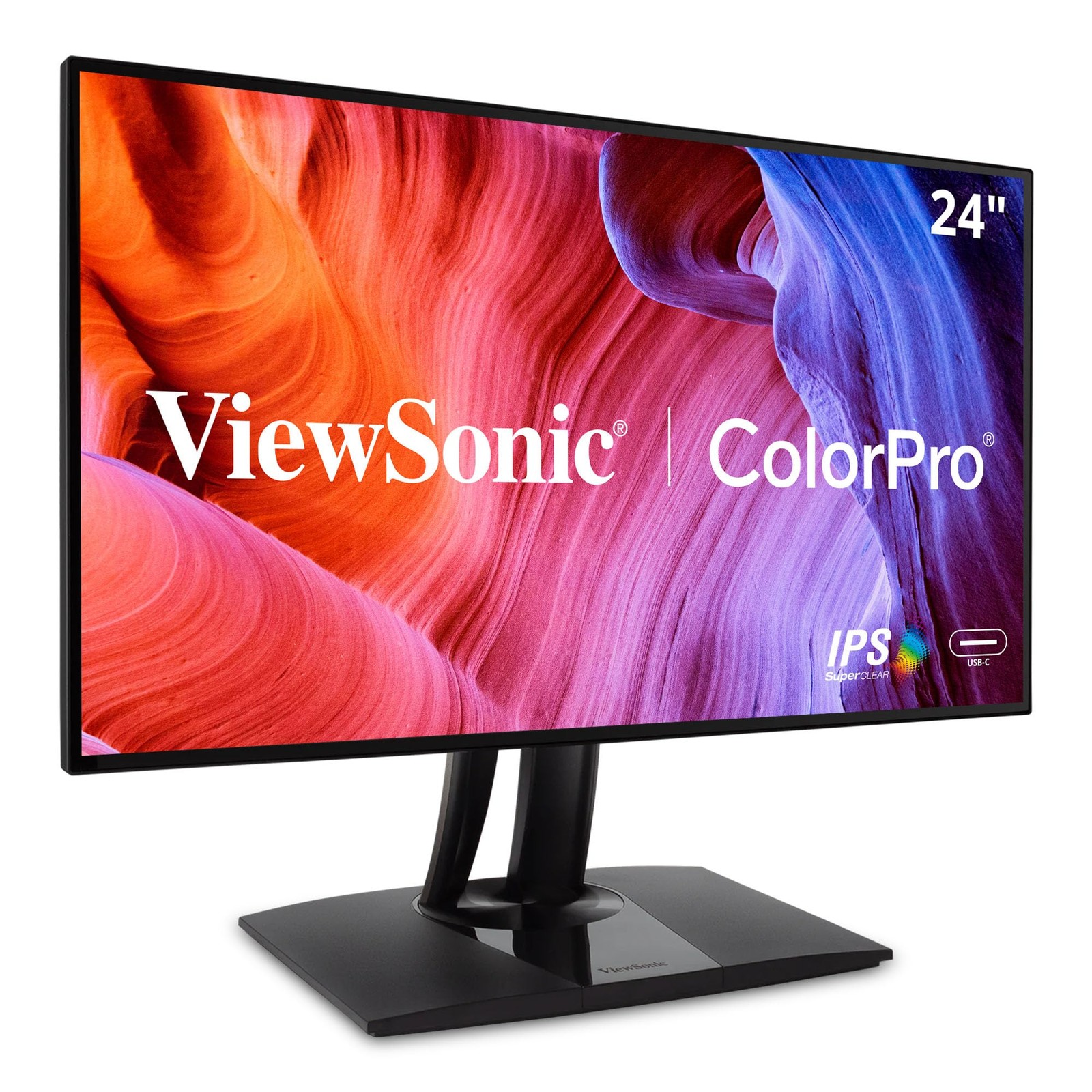 Monitor 24 Inch 1080p IPS ColorPro USB C HDMI DisplayPort ViewSonic VP2468A