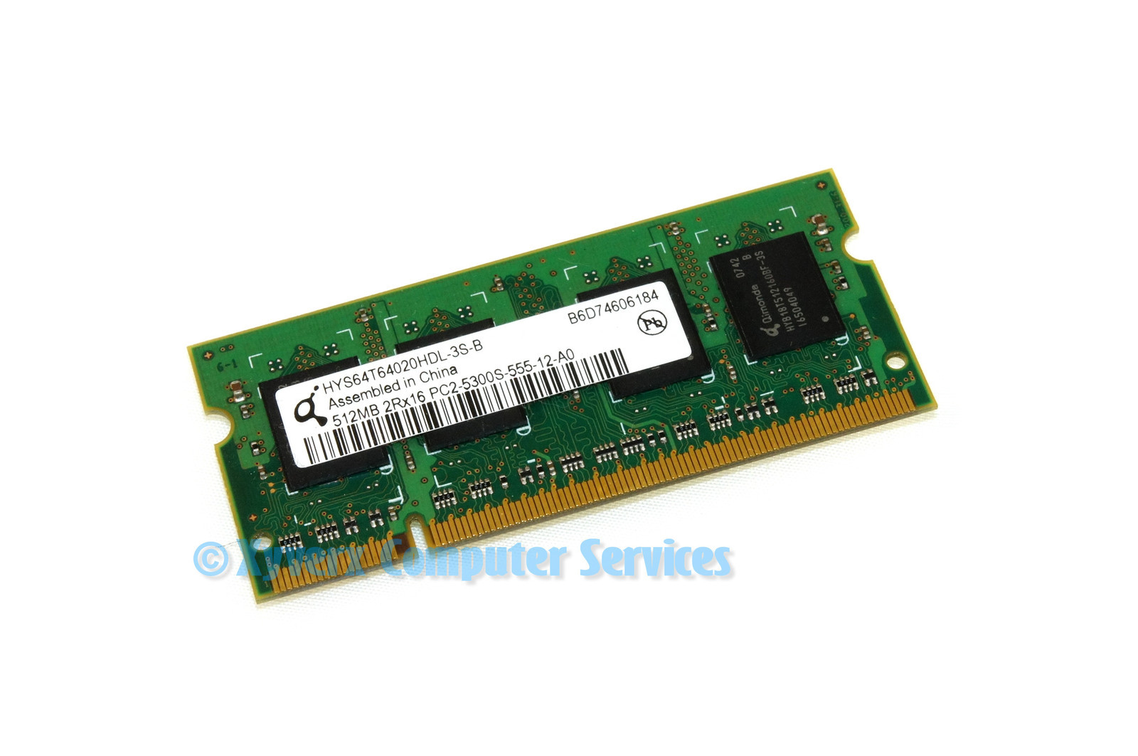 HYS64T64020HDL-3S-B ORIGINAL QIMONDA LAPTOP MEMORY 512MB PC2-5300S (CA69)