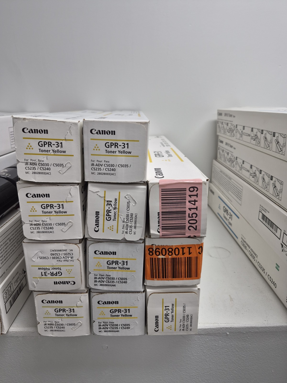 Canon GPR-31 Laser Toner Cartridge Set Black Cyan Magenta Yellow