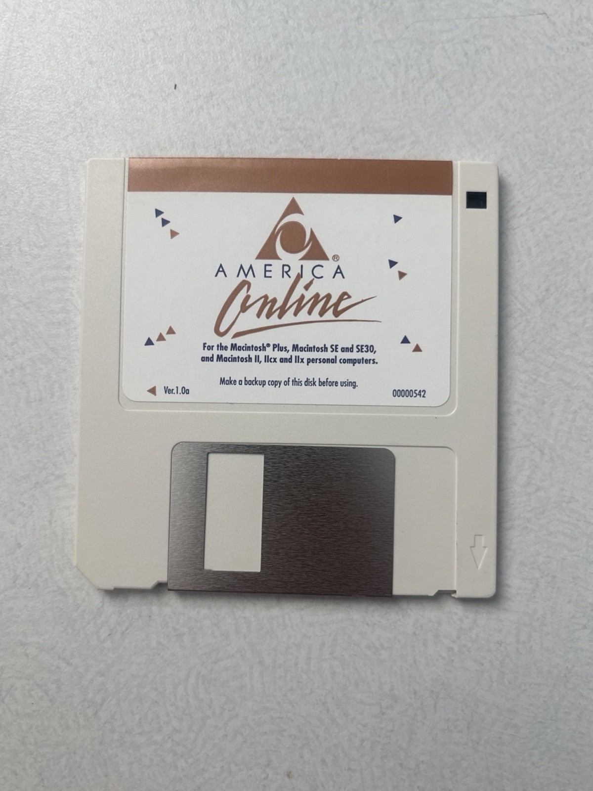 Rare America Online AOL 3.5 Floppy Disk - 1989 Version 1.0 Macintosh Quantum