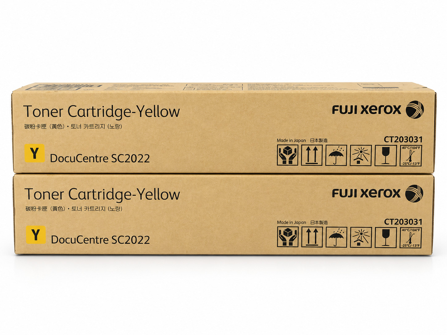 2x Genuine Fuji Xerox CT203031 Yellow Toner DocuCentre SC2022 MPS - TRACKED POST