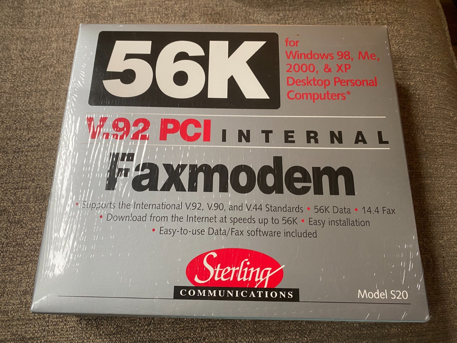 STERLING COMMUNICATIONS 56K V.92 PCI Internal FAX MODEM Sealed NEW ~  