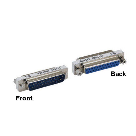 Kentek Mini DB25 Male to Female Adapter Connector Changer Serial Port RS-232 Pin