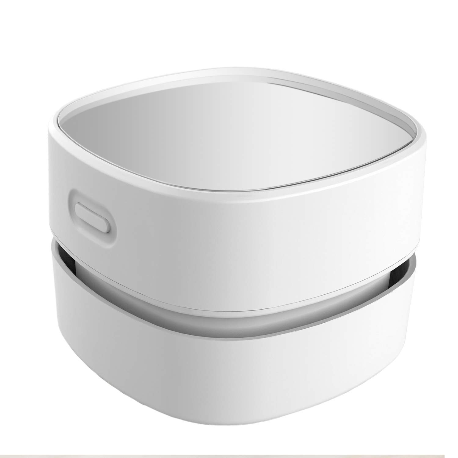 ODISTAR Mini Desktop Vacuum Cleaner for Table Dust (White AA Battery) White