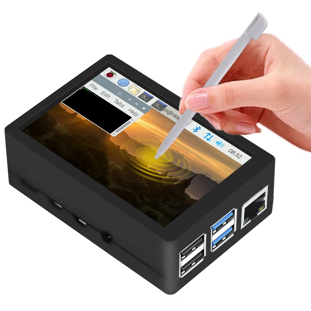 3.5 inch Touch Screen with Fan Heatsinks 320x480 for Raspberry Pi 4 Model B