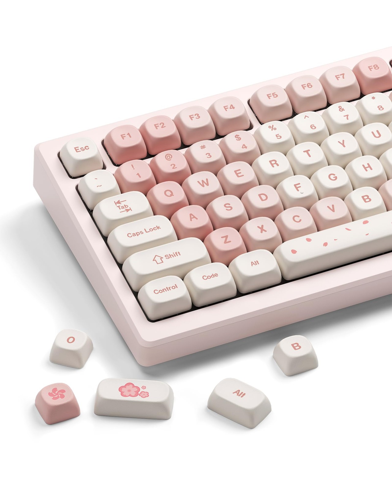 XVX Pink Cute PBT MOA DyeSub 142 Keycaps for 60%100% Mechanical Keyboards