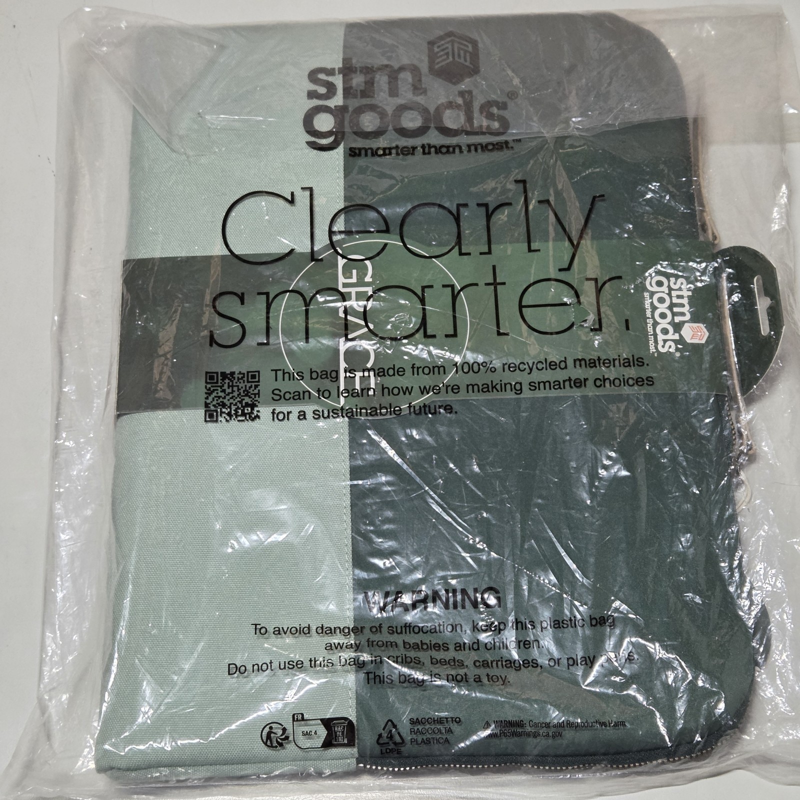STM Smarter Than Most Grace Woman's Laptop Sleeve 15" Hunter Green BRAND New 