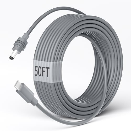 Mini Power Cable 50FT USB C to DC for Mini Dish Outdoor Use
