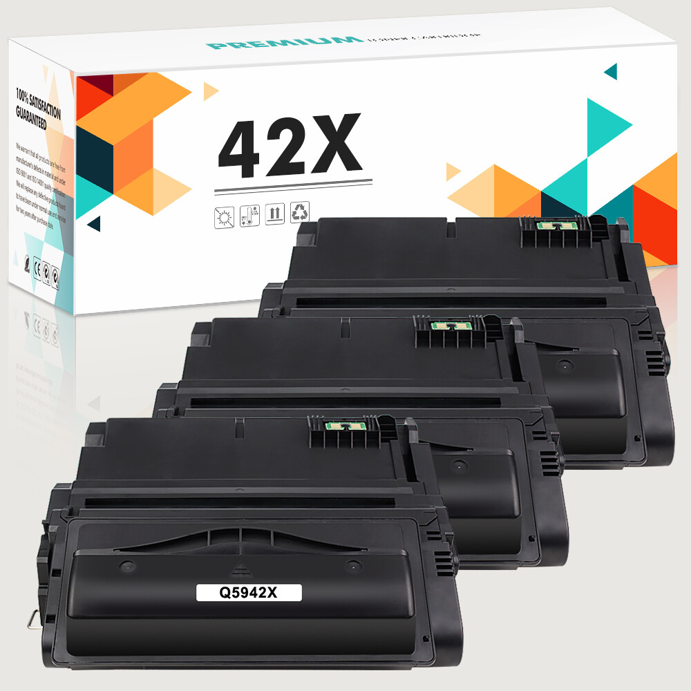 3PK Q5942X Toner Cartridge Fit for HP 42X LaserJet 4200 4250n 4250tn 4300 4350tn