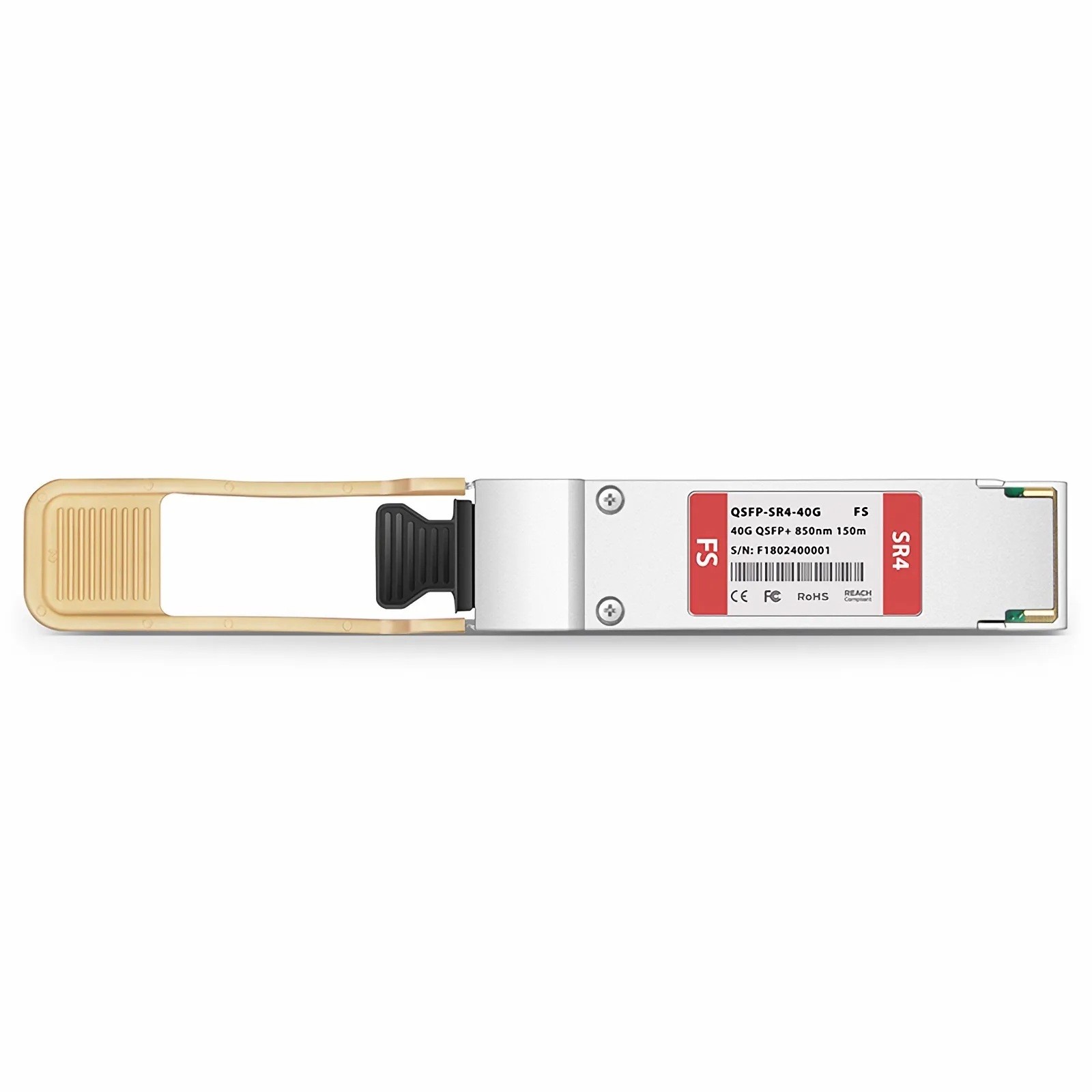 Fiberstore 40GBASE-SR4 QSFP+ 850nm 150m DOM MPO-12/UPC MMF Optical Transceiver