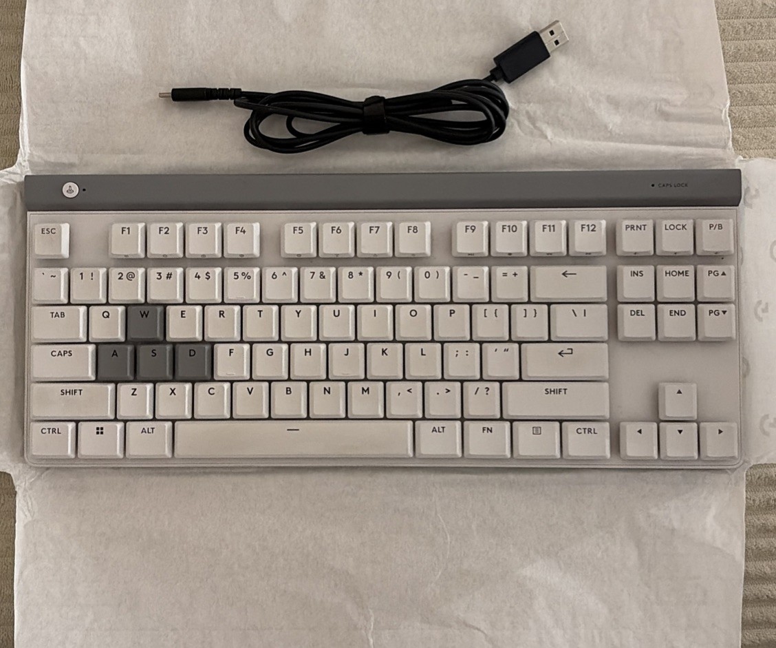 LOGITECH G515 LIGHTSPEED TKL | Wired Mechanical Gaming Keyboard Tactile (White)