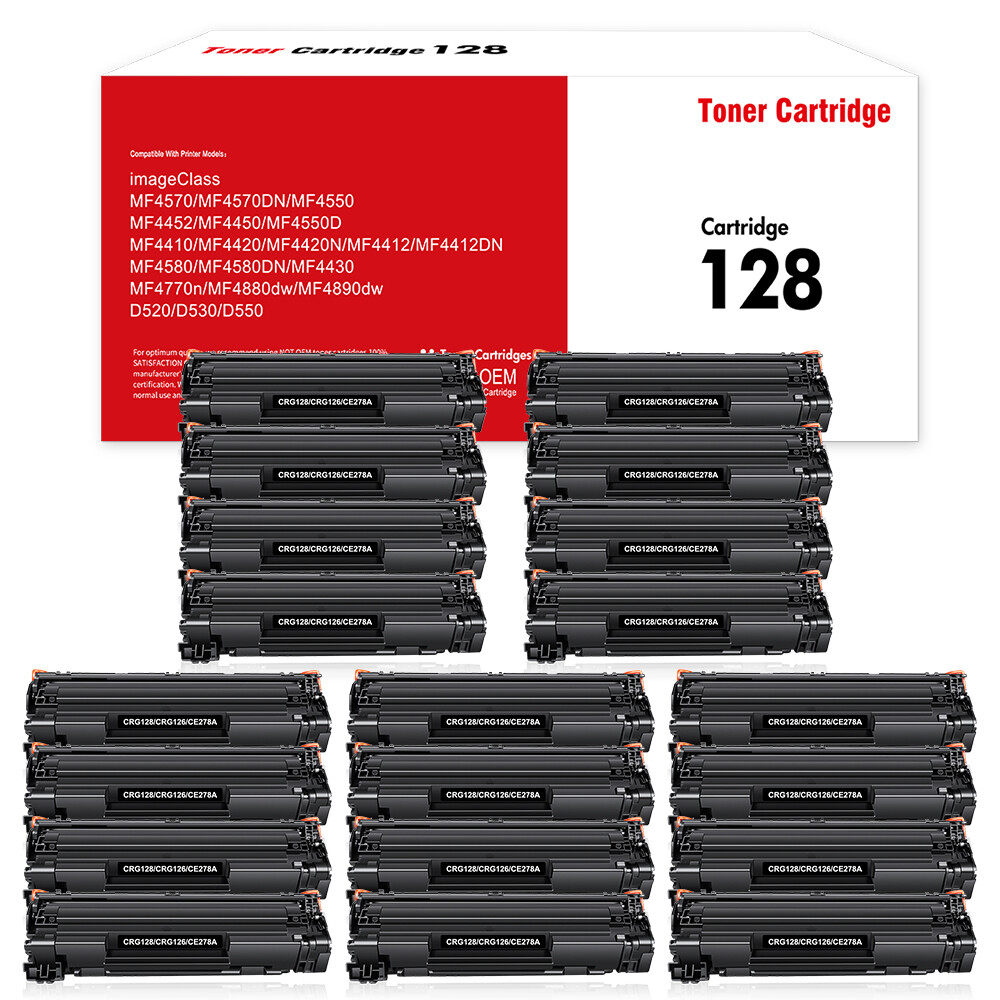 20PK Black Toner Cartridge For Canon 128 Imageclass D530 D550 MF4450 LBP6200dw