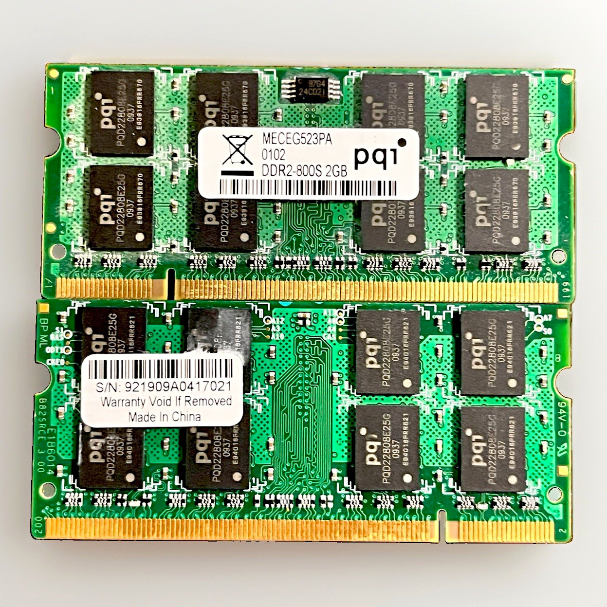 PQI 2GB DDR2 SDRAM DDR2-800S 200-Pin SO-DIMM Laptop RAM 2x2GB MECEG523PA