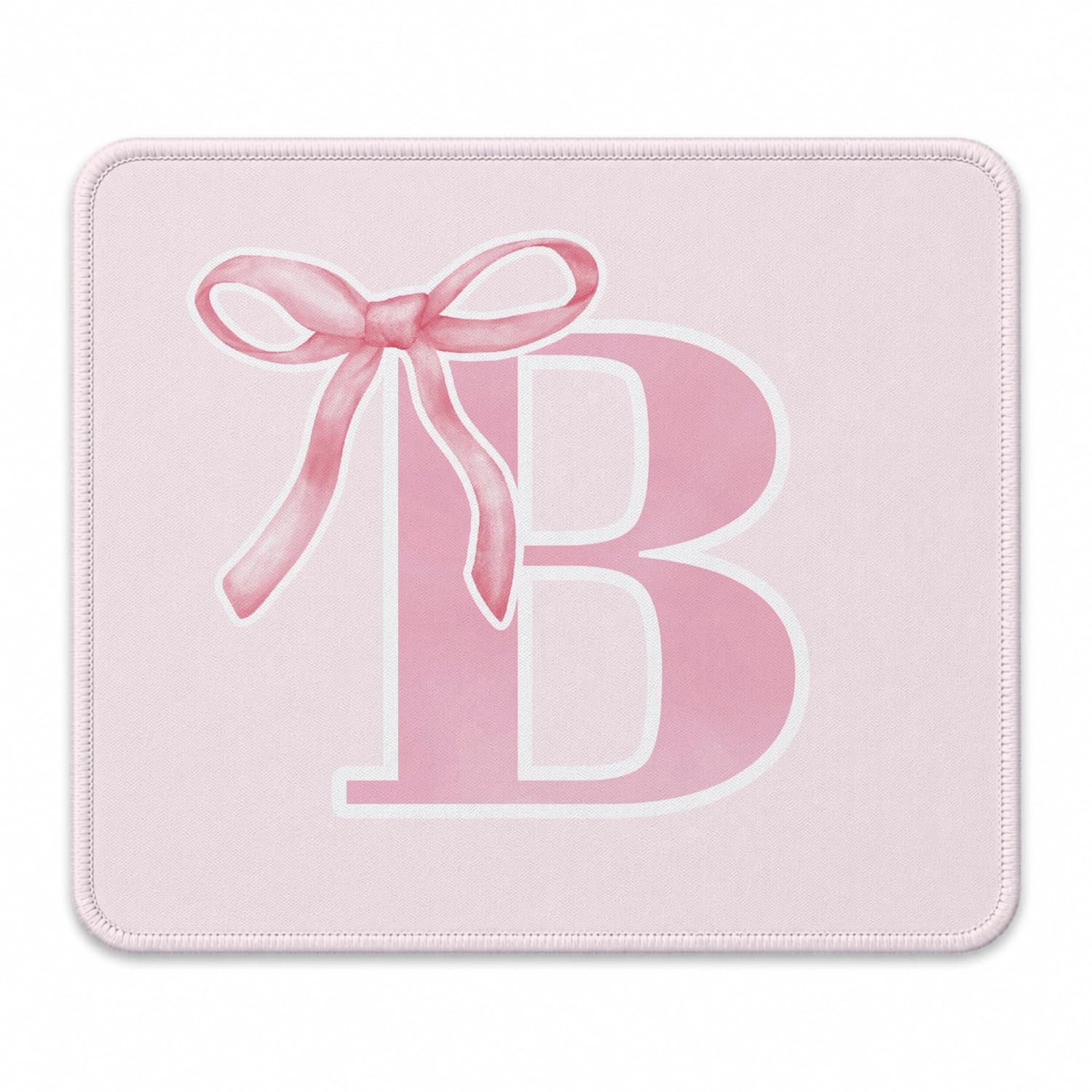Coquette Trendy Initial B Pink Bow Pad, 9.5x7.9 Inch