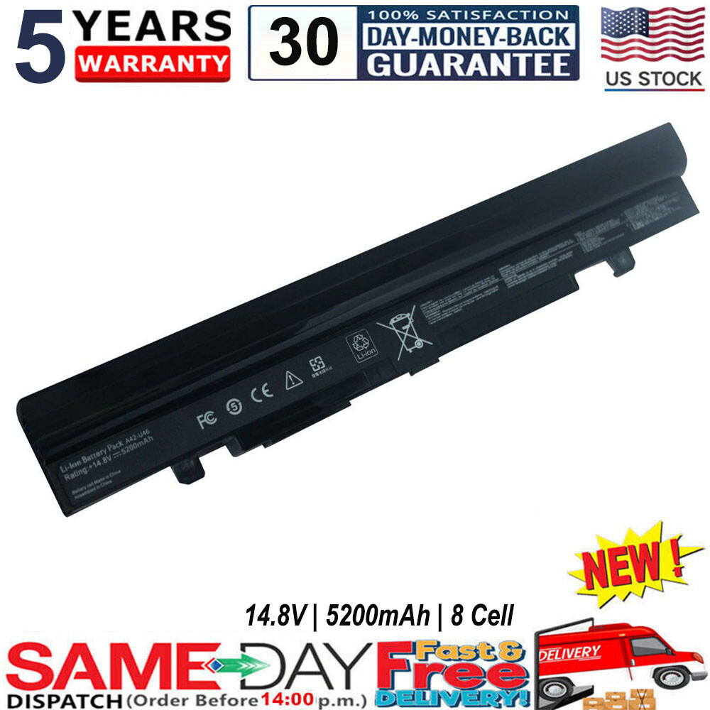 8Cell Battery for Asus A42-U46 U56 U56J U56JC U56S U56SV U56E 4INR18/65