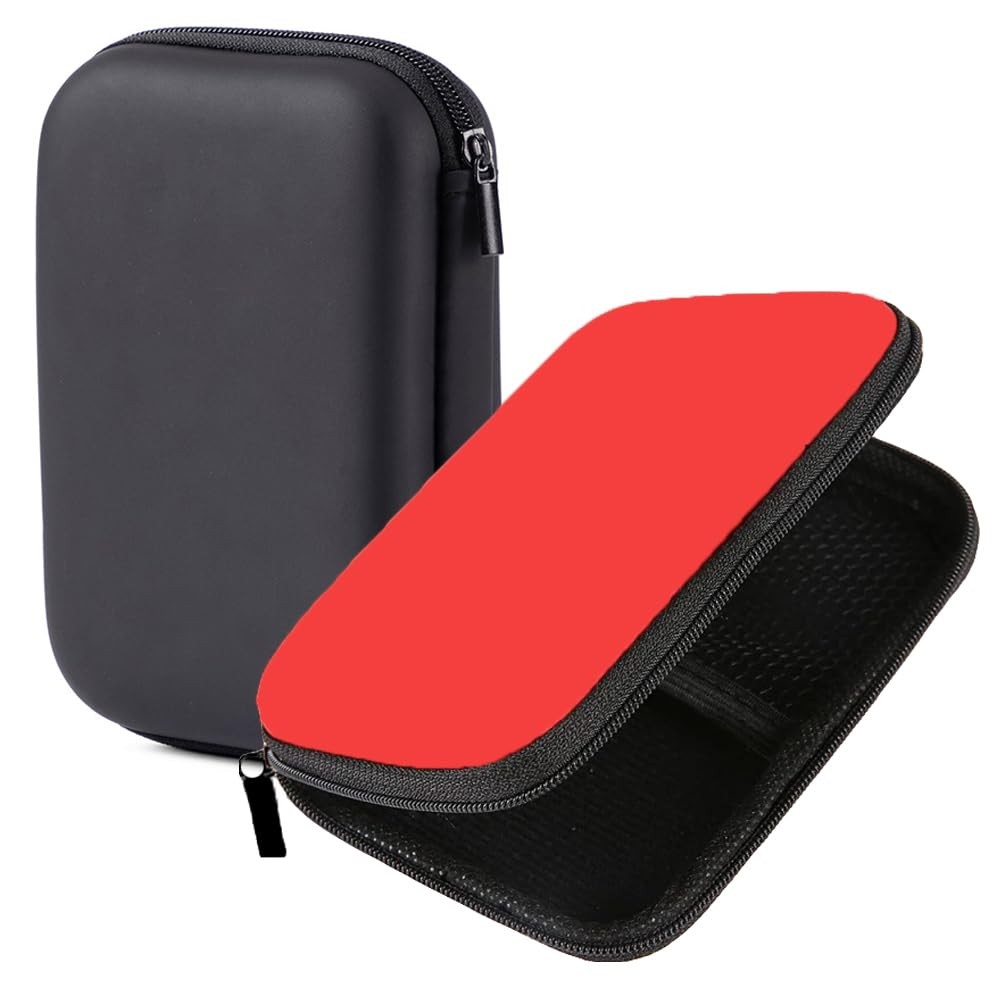 2 Pack Hard Drive Carrying Case 2.5 inch HDD SSD External Drive Storage Bag Orga