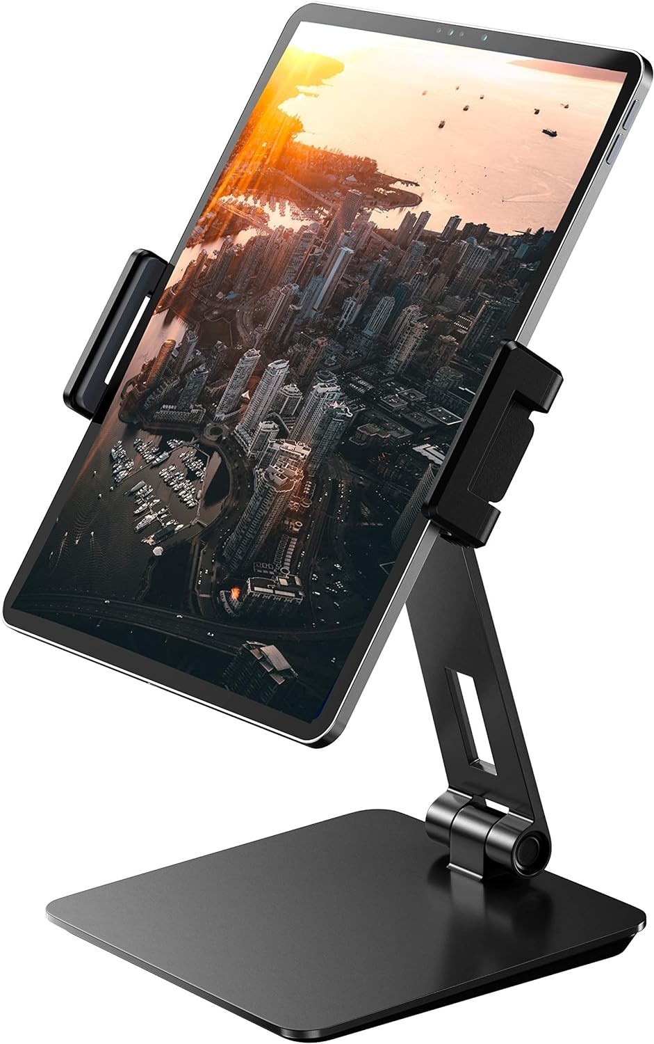 Heavy-Duty Aluminum Alloy Tablet Stand 360 Swivel Foldable Non-Skid for iPad