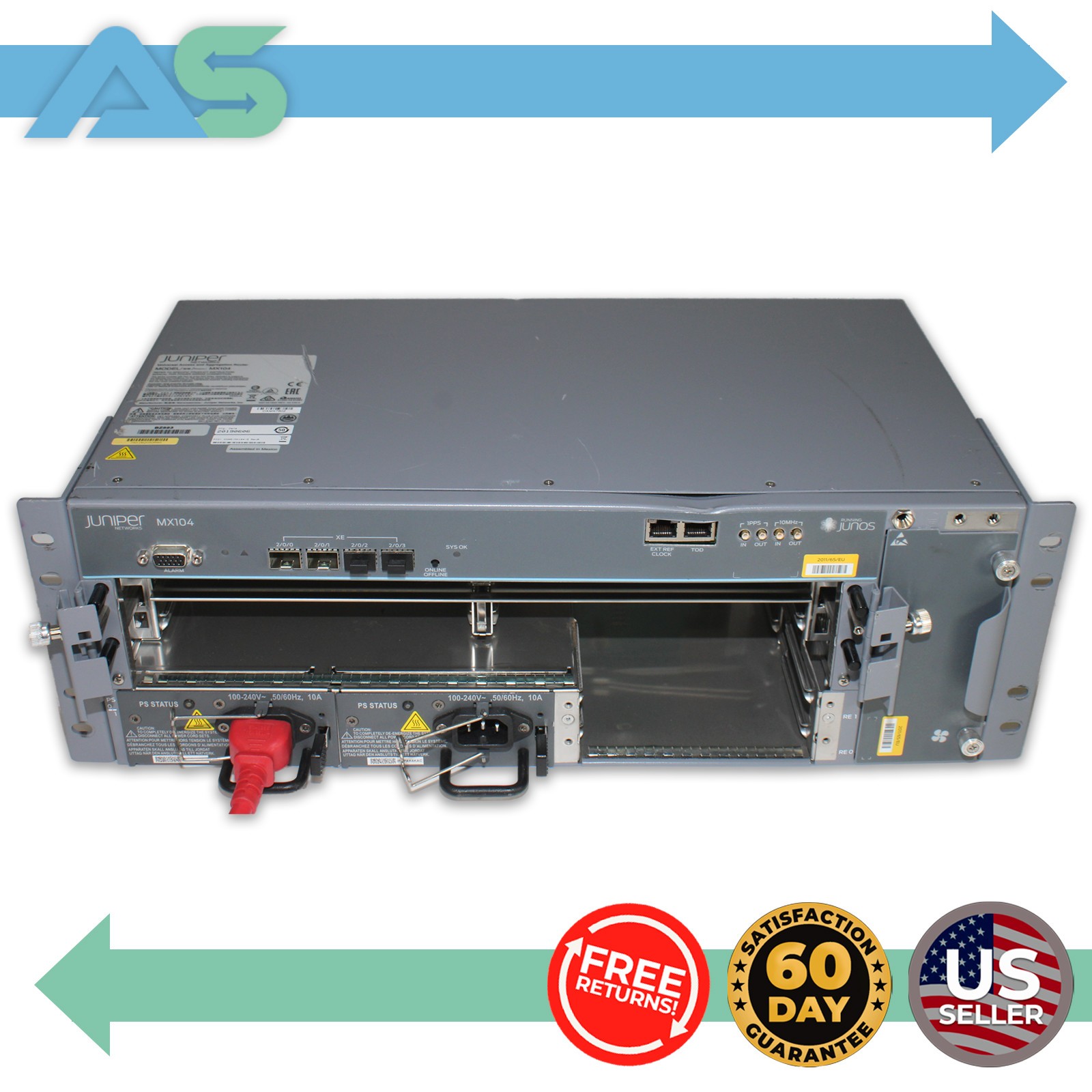 Juniper Networks MX104 CHAS-MX104-S 3D Universal Edge Router Base Chassis | Gray