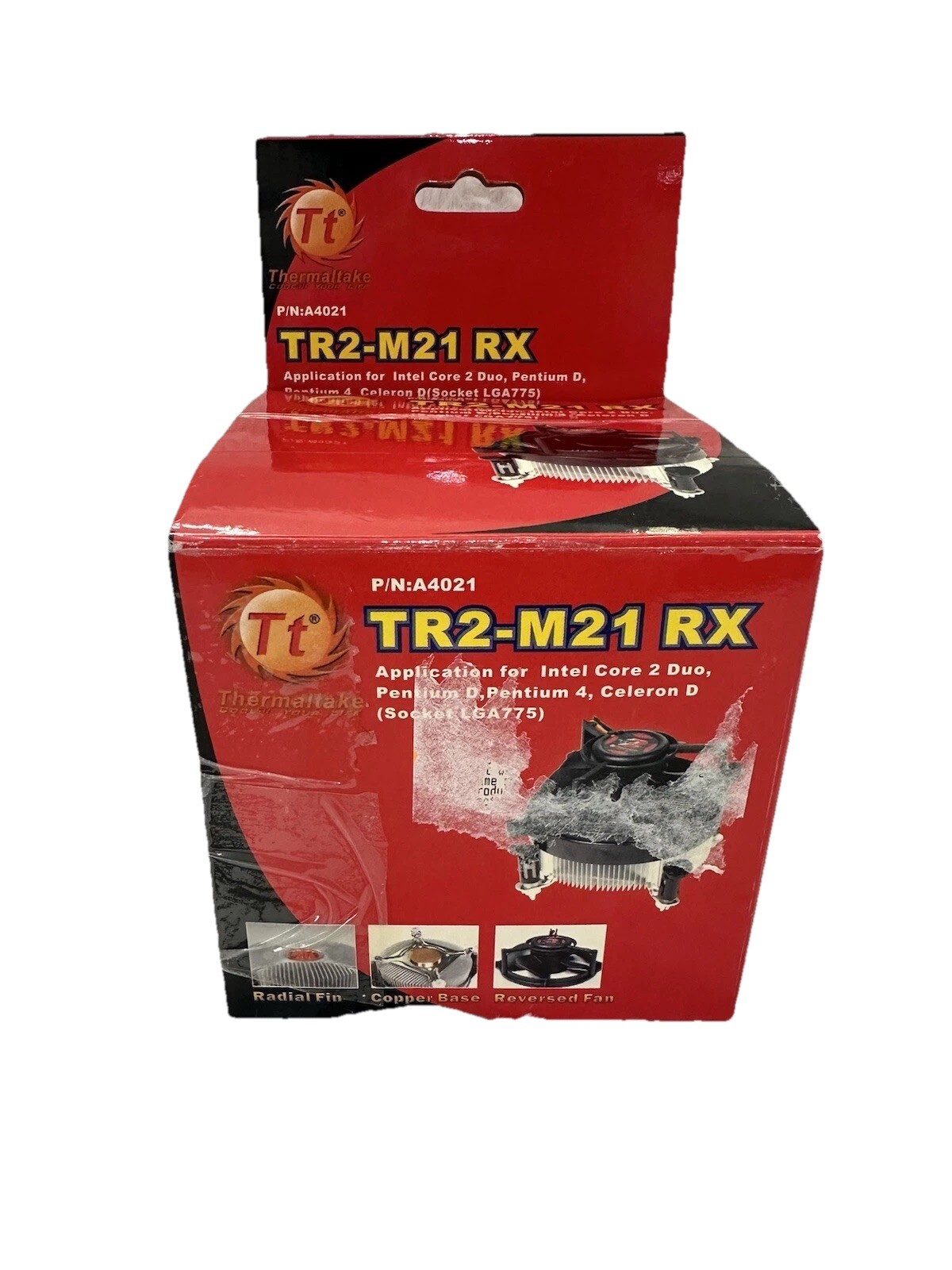 Thermaltake TR2-M21 RX Reversed Cooling Fan/Heatsink (Socket LGA775) New Open B.