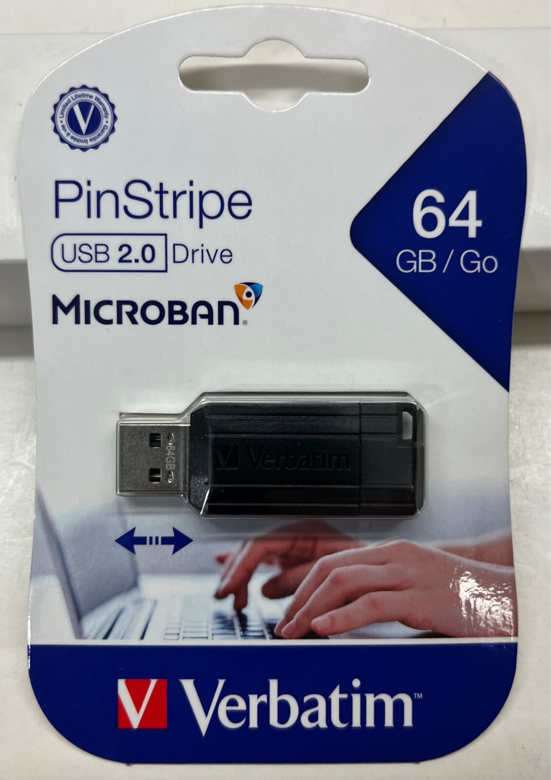Verbatim PinStripe USB 2.0 Drive 64 GB/Go (49065)
