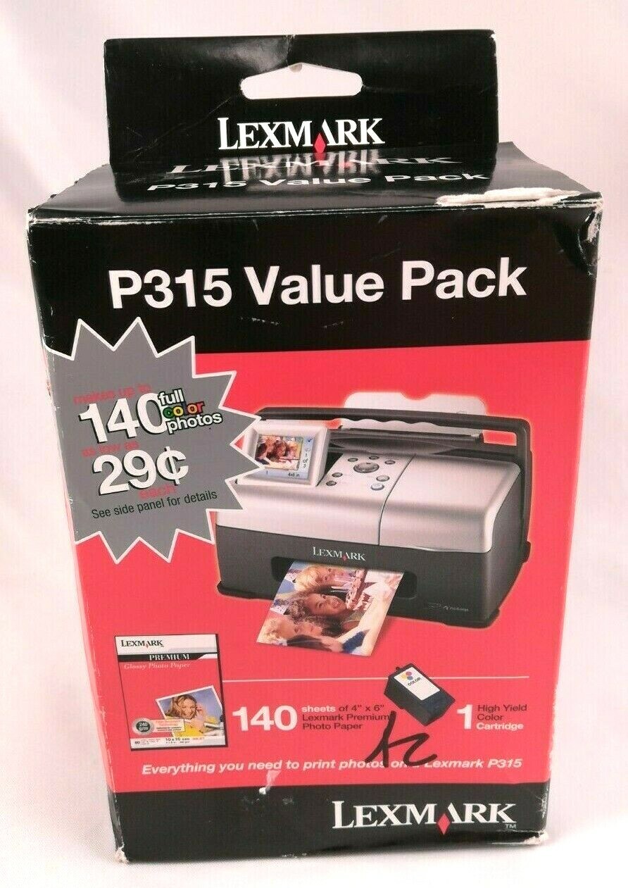 P315 Printer Value Pack 35 Color Cartridge 140 Sheets of 4" X 6"