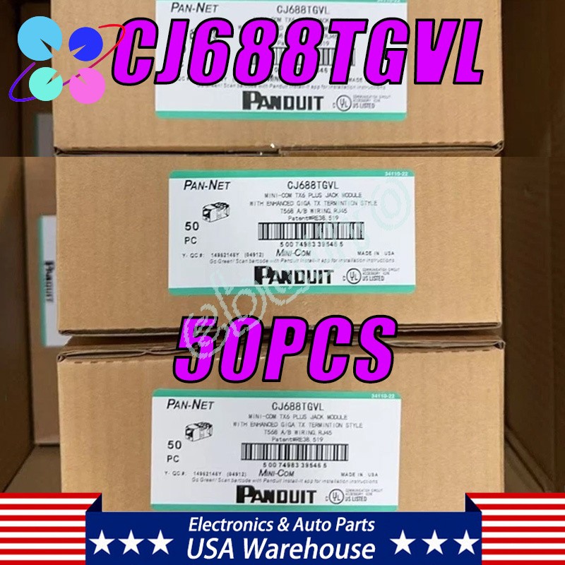 NEW Fits Panduit Giga TX Cat6 jack Violet CJ688TGVL BOX OF 50. 