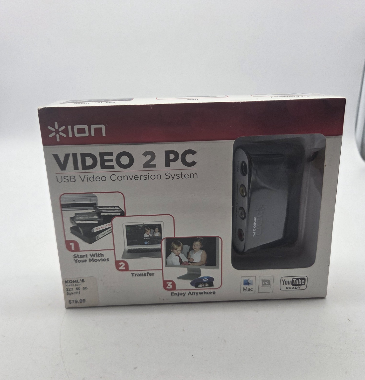 ION Video 2 PC VHS VCR to Computer USB Video Conversion System Transfer Movies