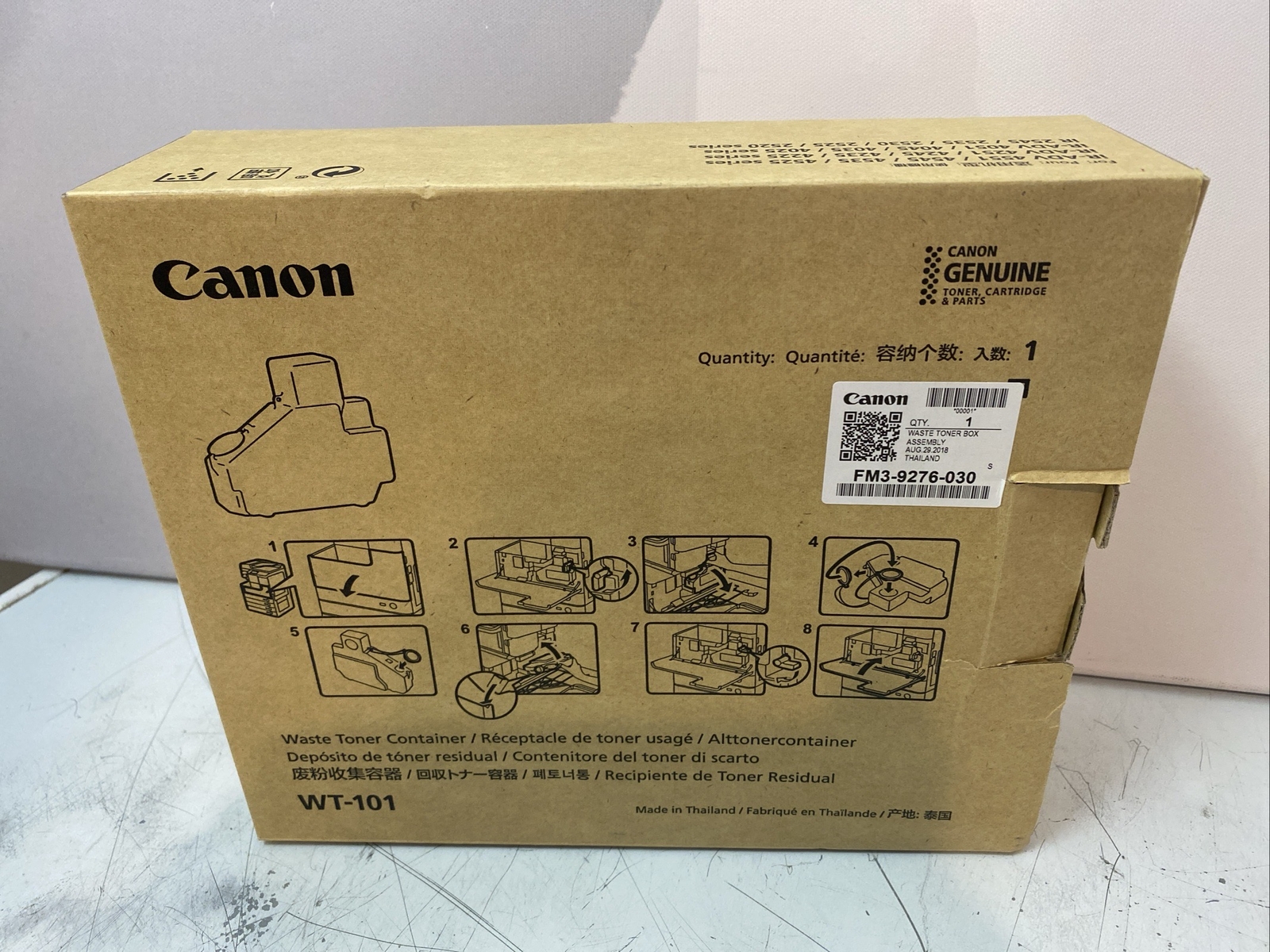GENUINE CANON FM3-9276-030 | WT-101 WASTE TONER BOTTLE IMAGERUNNER 2520/2525 New