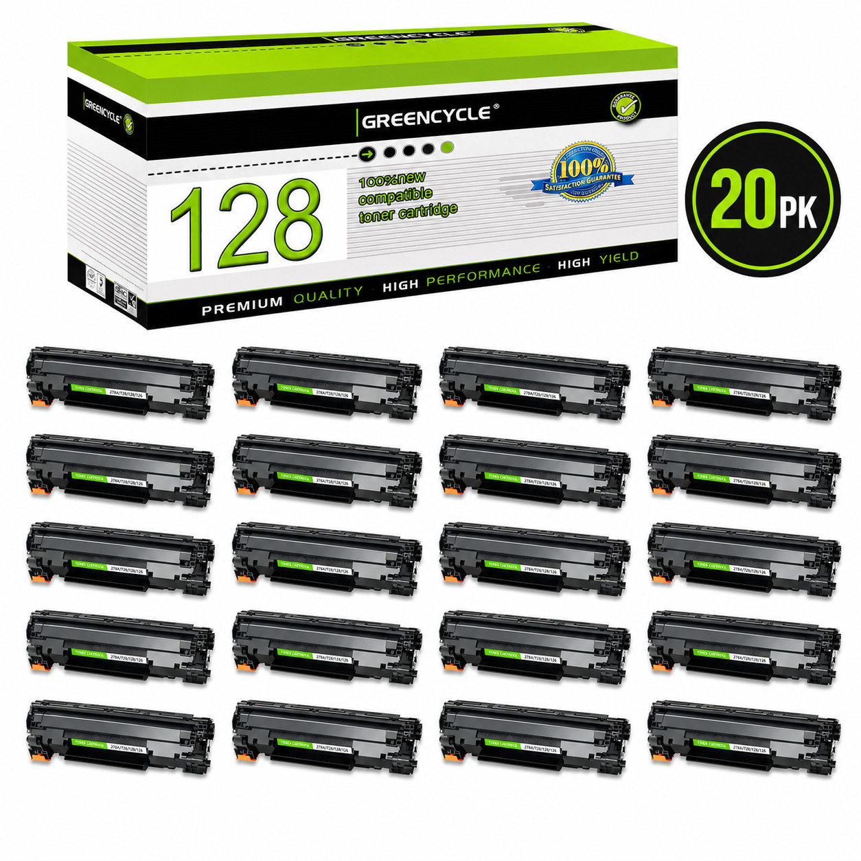 20 Pack Toner Cartridge CRG128 fit for Canon ImageClass MF4550d MF4450 MF4570dn