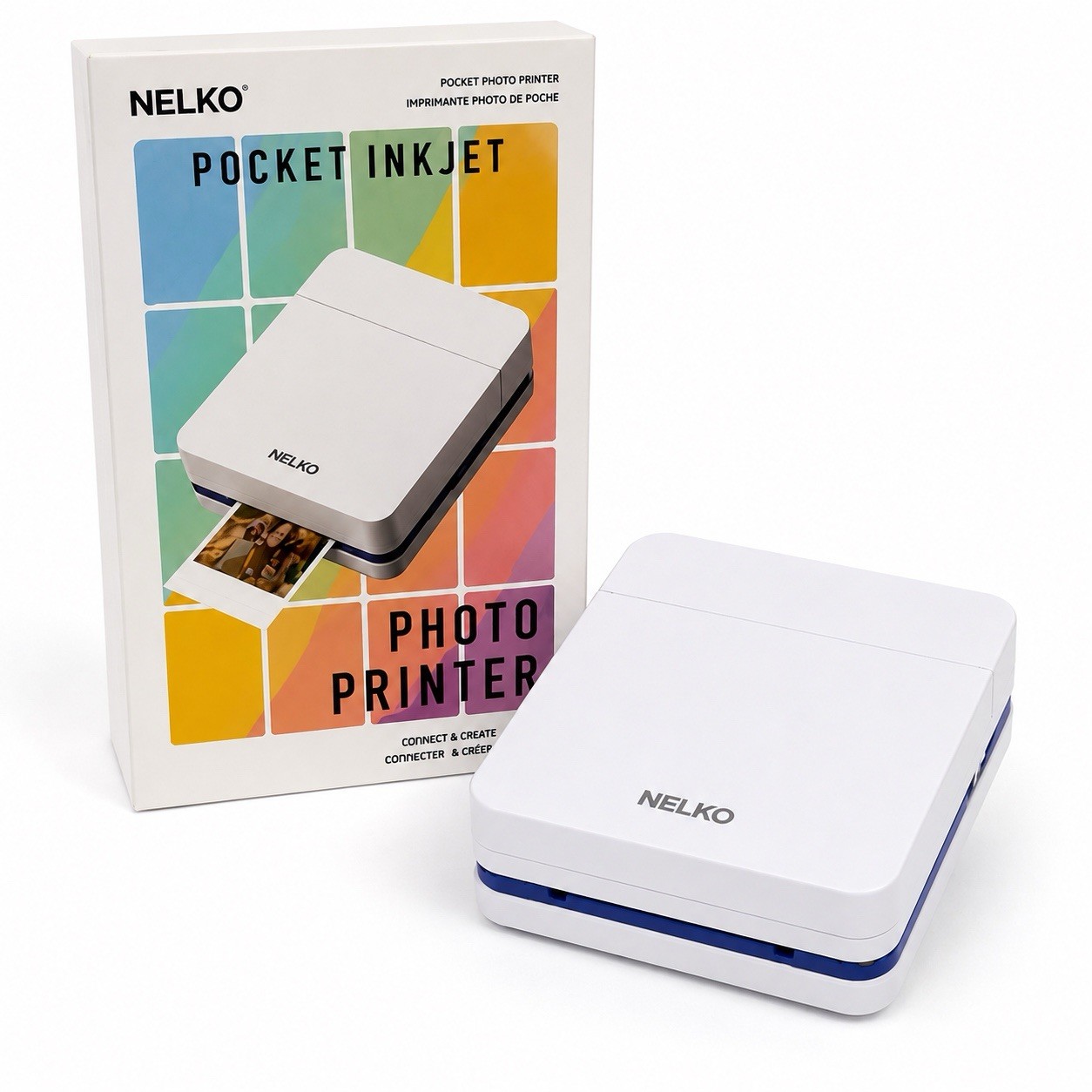 NELKO Pocket Inkjet P01 Mobile Color Inkjet Printer Bluetooth USB 600x600 DPI