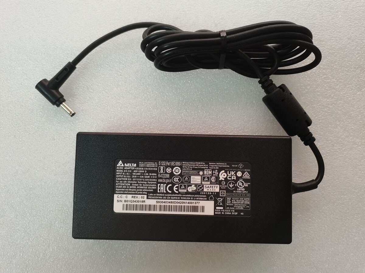 For MSI Thin 15 B13VE-3023US RTX4050 Delta 20V 6A ADP-120VH D 4.5mm 120W Genuine