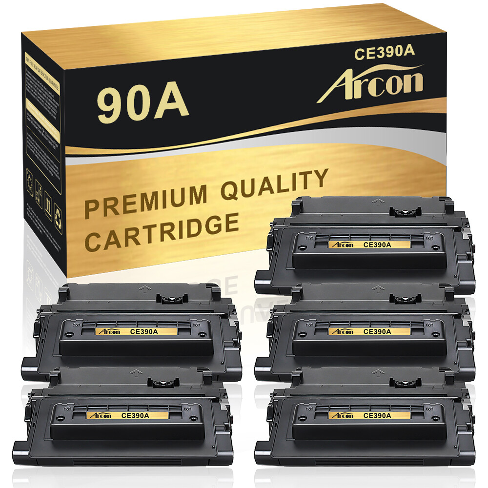 5PK Toner Compatible With HP 90A CE390A Laserjet Enterprise 600 M601 M602 M603