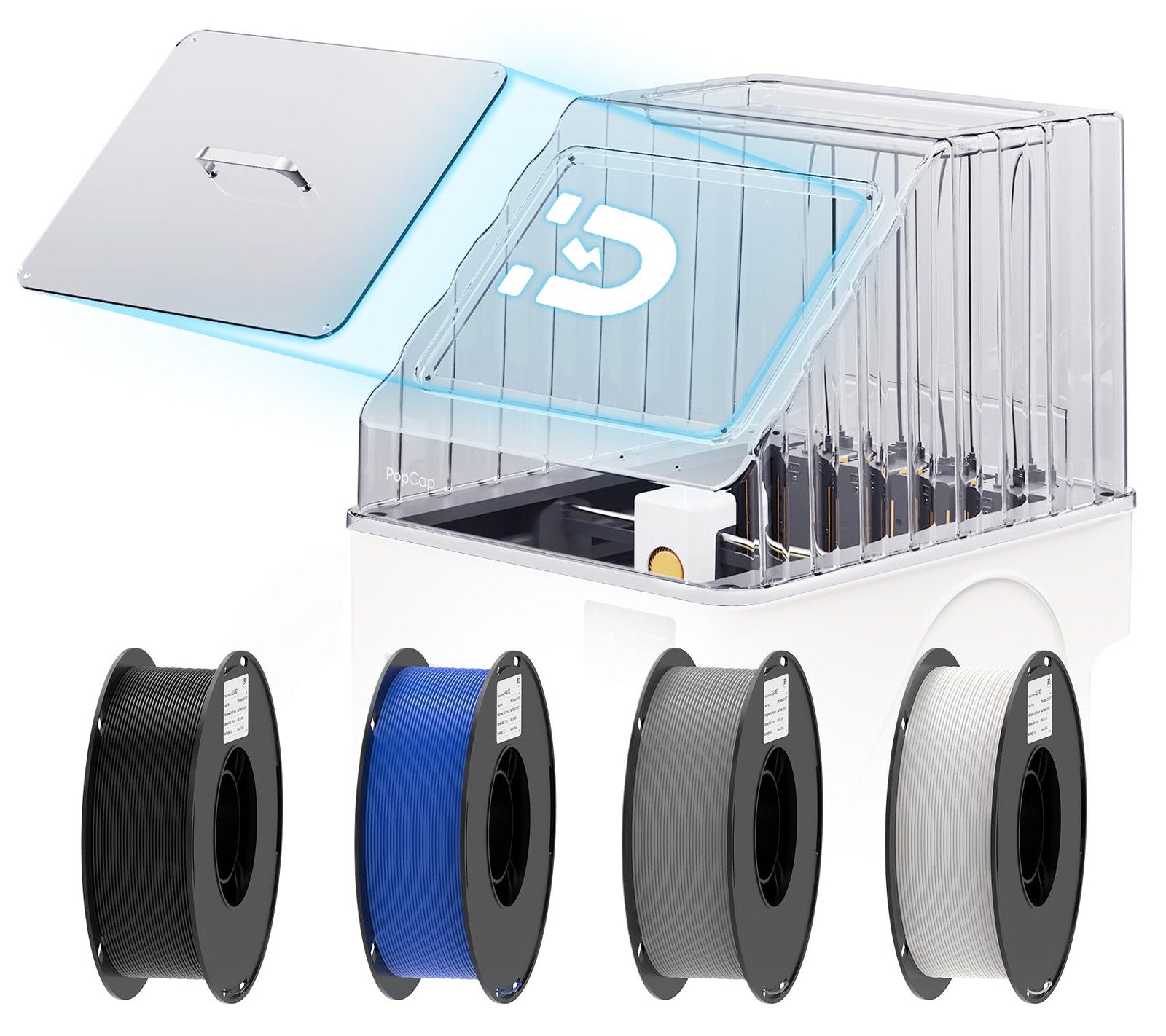 BIQU Popcap Clear Top Cover for Snapmaker-U1 with 4Kg(2.2Lbs×4) PLA Filament, Hi